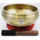 J679 Magnificent Root C# Chakra Helaing Hand Hammered Tibetan Singing Bowl 7.75" wide Made in Nepal